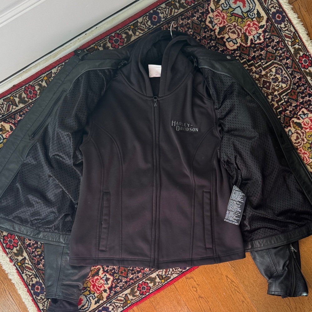 Harley-Davidson Miss Enthusiast 3 in 1 Leather Jacket - Picture 5 of 12
